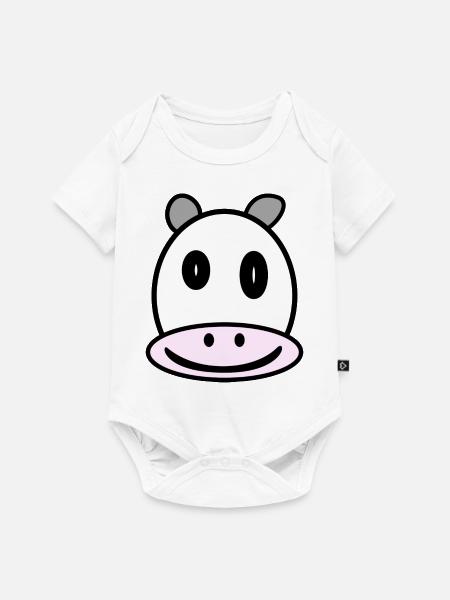 Kuhkopf - Baby Premium Kurzarmbody - Weiß
