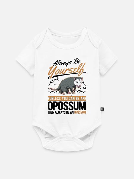 Opossum Geschenk Possum Beutelratte - Baby Premium Kurzarmbody - Weiß