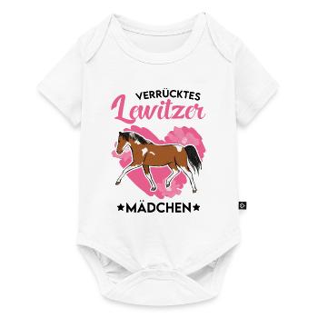 Verrücktes Lewitzer Mädchen - Baby Premium Kurzarmbody - Weiß - Vorne
