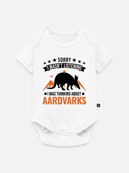 Erdferkel Geschenk Aardvark - Baby Premium Kurzarmbody - Weiß