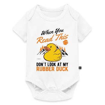 Rubber Duck Gift Squeaky Duck Bathing Duck - Baby Premium short-sleeve bodysuit - white - Front