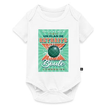 Boule Lyonnaise Retraite - Body à manches courtes Premium Bébé - blanc - Devant