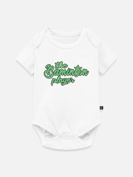 der Badminton Spieler - Baby Premium Kurzarmbody - Weiß
