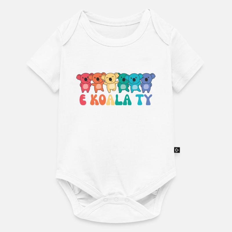 Rainbow Hearts Pride LGBTQ Mignons Animaux Koala - Body à manches courtes Premium Bébé - blanc