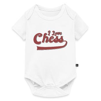 I love chess - Baby Premium short-sleeve bodysuit - white - Front