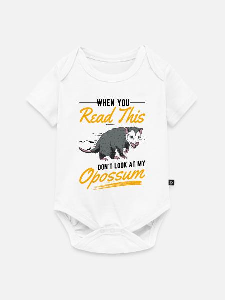 Opossum Geschenk Possum Beutelratte - Baby Premium Kurzarmbody - Weiß