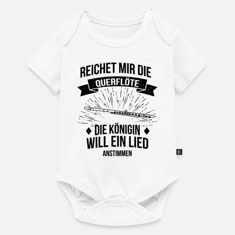 Querflöte Querflötenspieler Querflötist - Baby Premium Kurzarmbody - Weiß