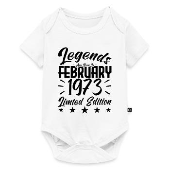 Naissance En Février 1973. Cadeau d'anniversaire. - Body à manches courtes Premium Bébé - blanc - Devant