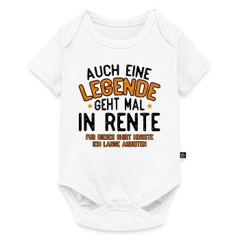Auch Eine Legende Geht Mal In Rente Rentner Pensio - Baby Premium Kurzarmbody - Weiß - Vorne
