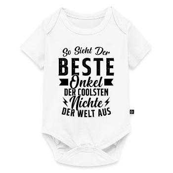 So sieht der beste Onkel der Welt aus - Baby Premium Kurzarmbody - Weiß - Vorne