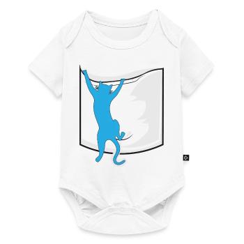 chat dans votre poche - Body à manches courtes Premium Bébé - blanc - Devant