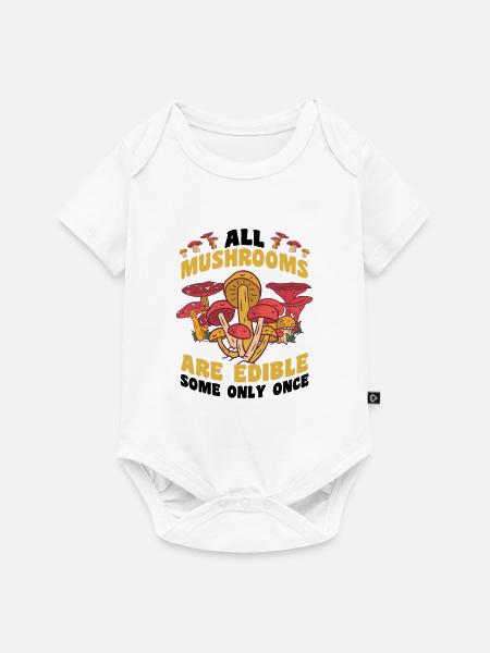 Pilze sammeln - Baby Premium Kurzarmbody - Weiß