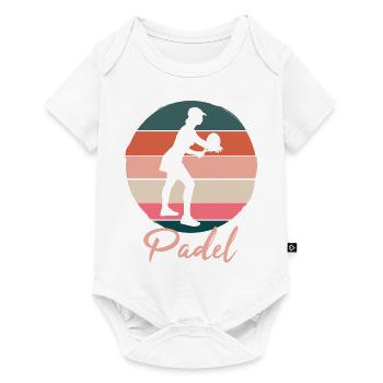 Padel Paddle Raquette Tennis Sport I Cadeau - Body à manches courtes Premium Bébé - blanc - Devant