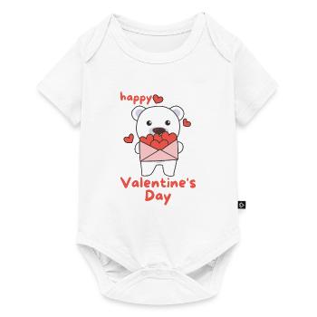 Polar bear for Valentine's Day cute animals with hearts - Baby Premium short-sleeve bodysuit - white - Front