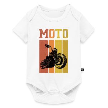 Retro Graphic Motorcycle Rider Motorcyclist Biker - Baby Premium Kurzarmbody - Weiß - Vorne