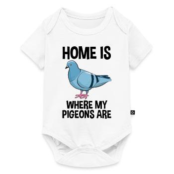 Taube Taubenliebhaber Spruch Geschenk - Baby Premium Kurzarmbody - Weiß - Vorne