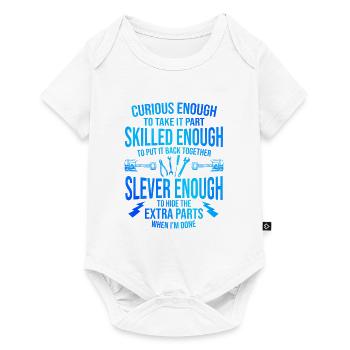 Corious Enough To Take It Part Skilled Enough Mech - Baby Premium Kurzarmbody - Weiß - Vorne