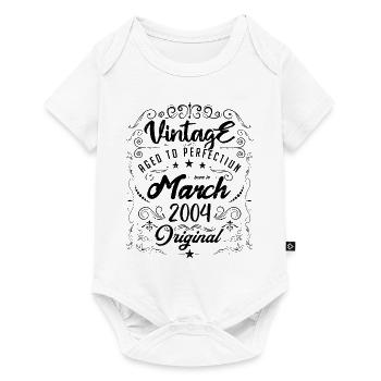 Vintage born in March 2004. Anniversary March 2004 - Baby Premium short-sleeve bodysuit - white - Front