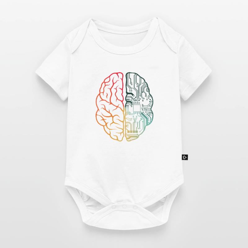 Programmer HTML - Developer Programming Brain Pun Baby Premium short-sleeve bodysuit