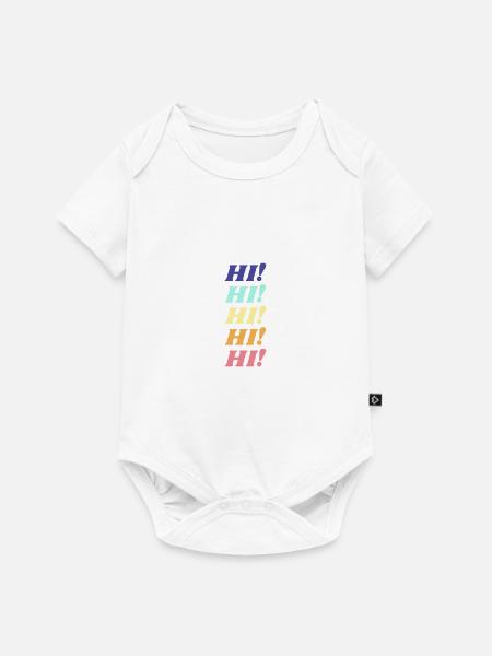 Hi! - Baby Premium Kurzarmbody - Weiß