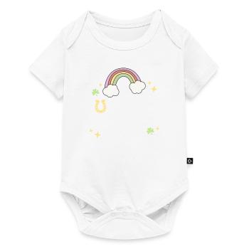 Glücklichster Bibliothekar aller Zeiten liest Retro St. Patricks - Baby Premium Kurzarmbody - Weiß - Vorne