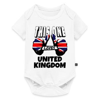 Grande-Bretagne Flag Union Jack Flag Londres Royaume-Uni - Body à manches courtes Premium Bébé - blanc - Devant