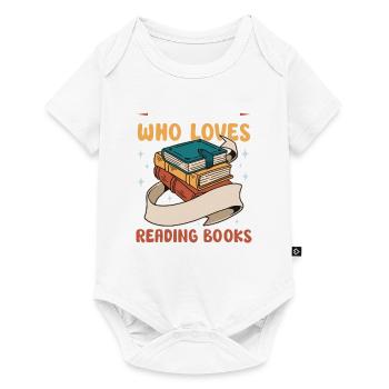 Book Reader Reading Literature Bookworm Gift Idea - Baby Premium short-sleeve bodysuit - white - Front