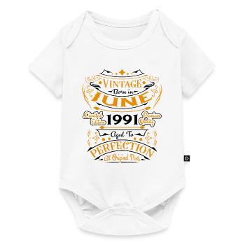 June 1992 Vintage Born in June 1992 Anniversary - Baby Premium short-sleeve bodysuit - white - Front