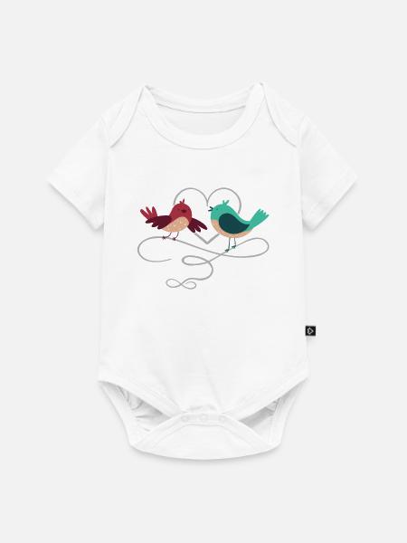verliebtes Pärchen - Baby Premium Kurzarmbody - Weiß