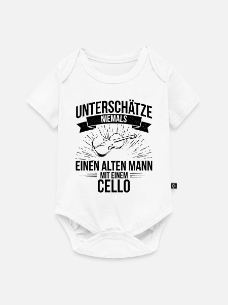 Cello Cellospieler Cellist - Baby Premium Kurzarmbody - Weiß