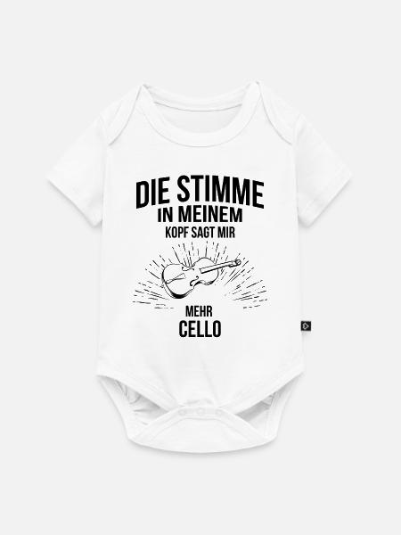 Cello Cellospieler Cellist - Baby Premium Kurzarmbody - Weiß