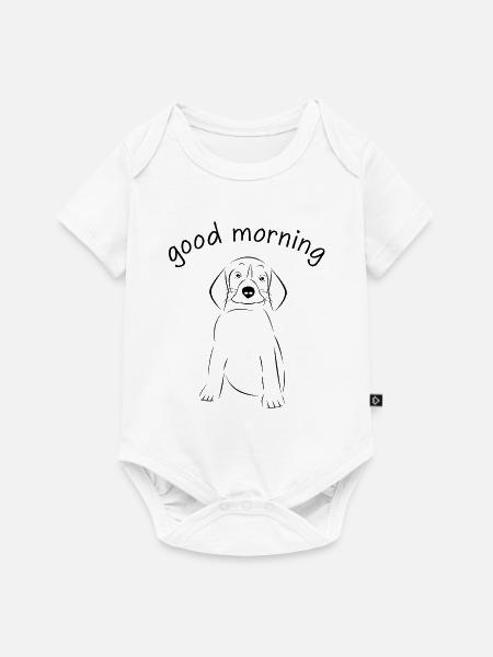 süßer Hund Haustier - Baby Premium Kurzarmbody - Weiß