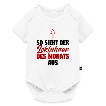 Dampflok Lokführer Eisenbahner Eisenbahn Lok Bahn - Baby Premium Kurzarmbody - Weiß - Vorne