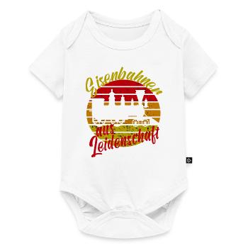 Dampflok Lokführer Eisenbahner Eisenbahn Vater - Baby Premium Kurzarmbody - Weiß - Vorne