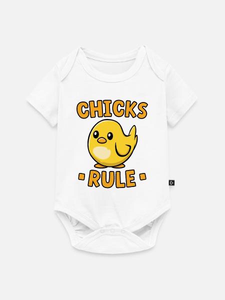 Küken Regel - Baby Premium Kurzarmbody - Weiß