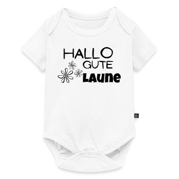 Hallo Gute Laune, Frühlingsgruß, Frühlingsdesign - Baby Premium Kurzarmbody - Weiß - Vorne