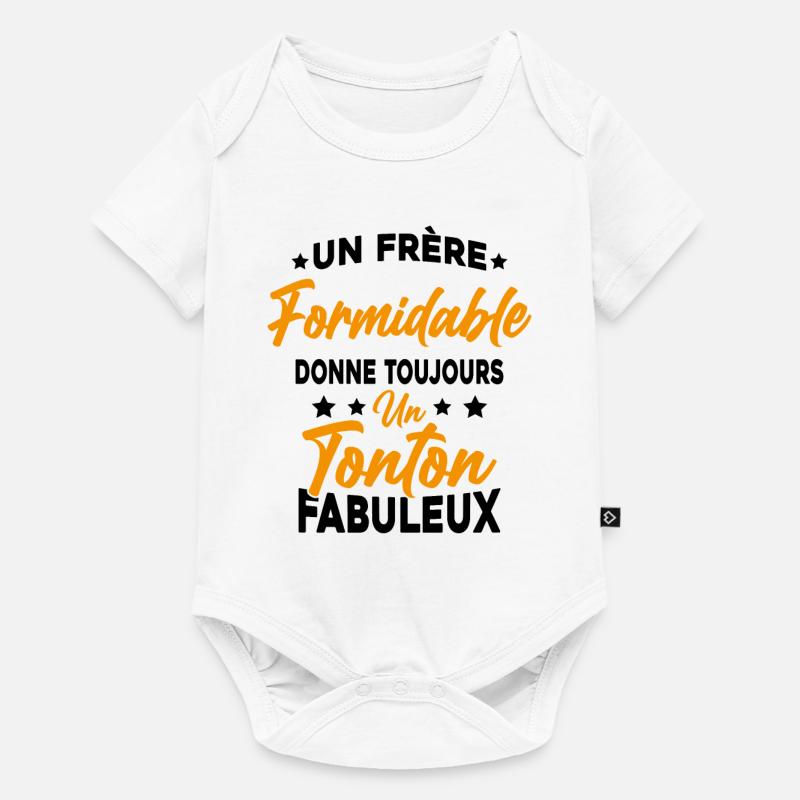 Un Frère Formidable - Un Tonton Fabuleux - Body à manches courtes Premium Bébé - blanc