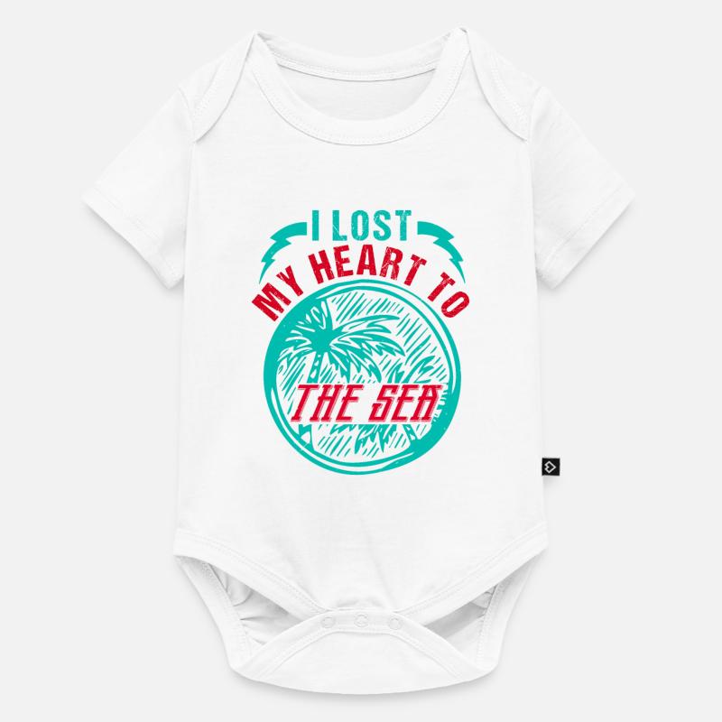 J’AI PERDU MON CŒUR À LA MER - Body à manches courtes Premium Bébé - blanc