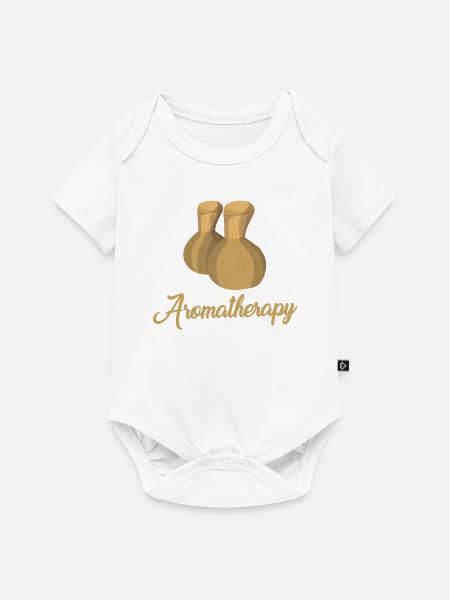 Tolle Aromatherapie Geschenkidee - Baby Premium Kurzarmbody - Weiß