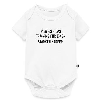 Pilates - Pilates - das Training für einen - Baby Premium Kurzarmbody - Weiß - Vorne