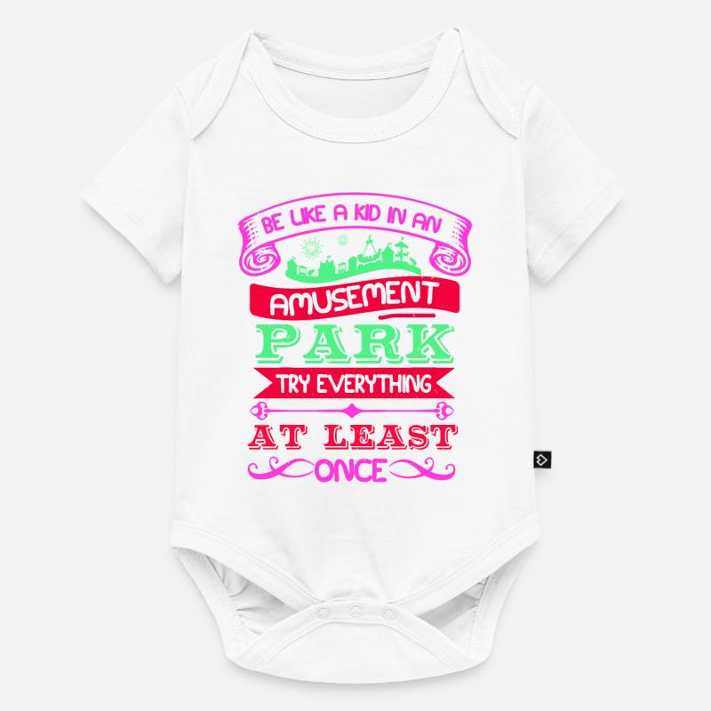 FREIZEITPARK ALLES MINDESTENS EINMAL AUSPROBIEREN - Baby Premium Kurzarmbody - Weiß