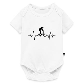 Bmx heartbeat - Baby Premium short-sleeve bodysuit - white - Front