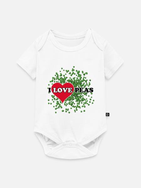 Ich liebe Erbsen - Baby Premium Kurzarmbody - Weiß