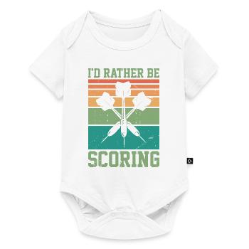 I'd Rather Be Scoring Dart Player Darts Dartboard - Baby Premium short-sleeve bodysuit - white - Front