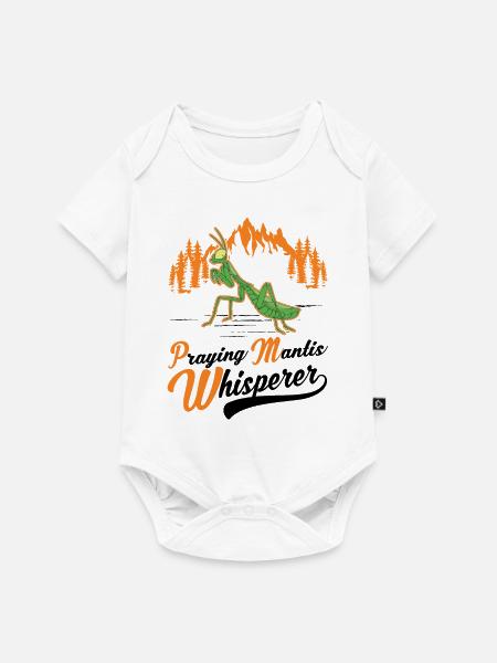 Gottesanbeterin Flüsterer Mantis Fangschrecke - Baby Premium Kurzarmbody - Weiß
