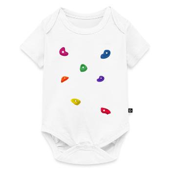 Retro Graphic Climbing Bouldering Rock Climber Mou - Baby Premium short-sleeve bodysuit - white - Front