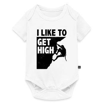 I Like To Get High Bouldering Mountaineering Climb - Baby Premium short-sleeve bodysuit - white - Front
