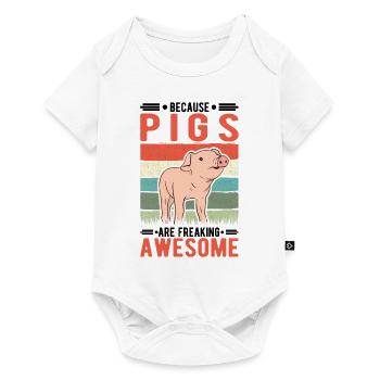 Parce que les cochons sont géniaux Schweine - Body à manches courtes Premium Bébé - blanc - Devant
