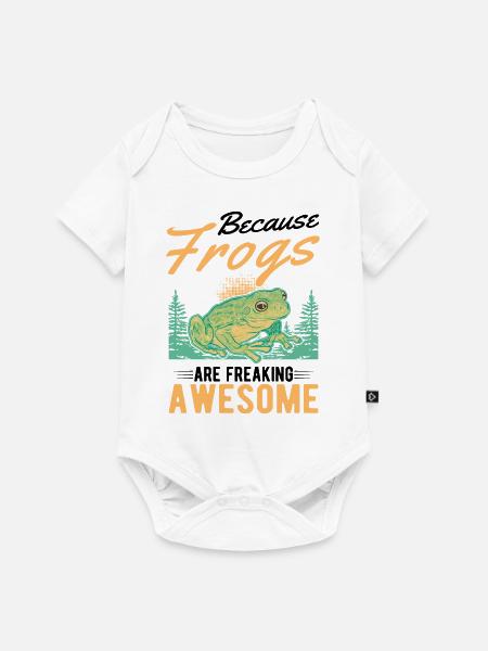 Frosch Geschenk Laubfrosch - Baby Premium Kurzarmbody - Weiß