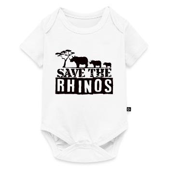 Rhino Rhino Safari Zoo Wilderness Wildlife - Baby Premium short-sleeve bodysuit - white - Front